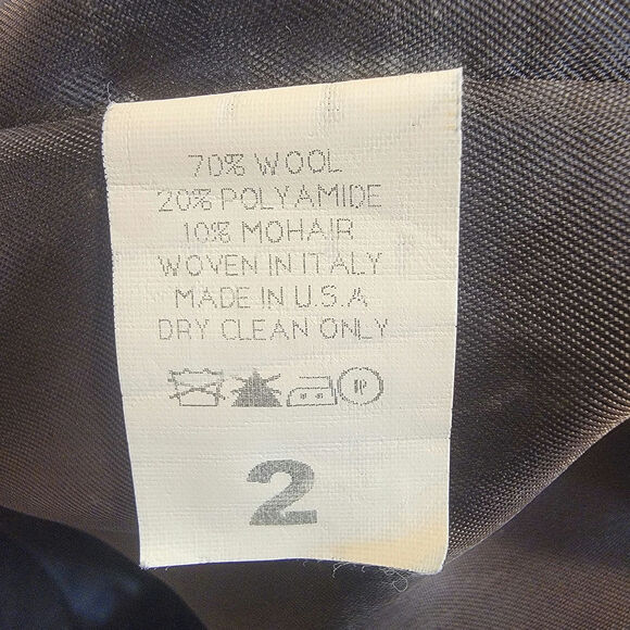 Searle Wool Mohair Double Breasted Wide Collar Brown A Line Coat Size 2 - Picture 15 of 16